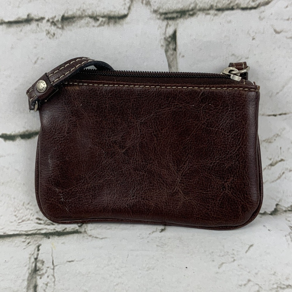 Tommy Hilfiger Brown Wallet Coin Purse Wristlet Zippered 5.5" X‎ 4"
